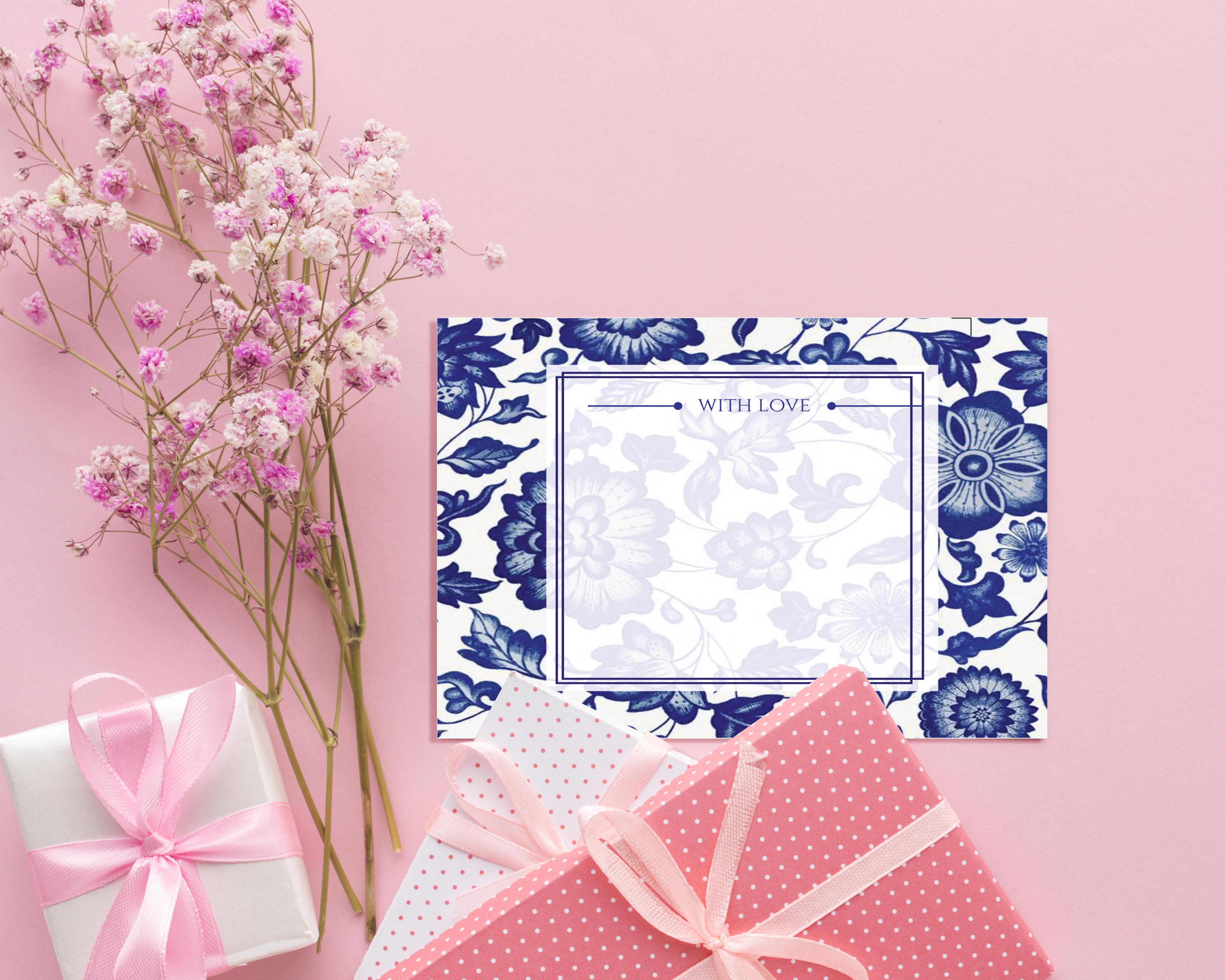 Gift Tag- Blue Flower