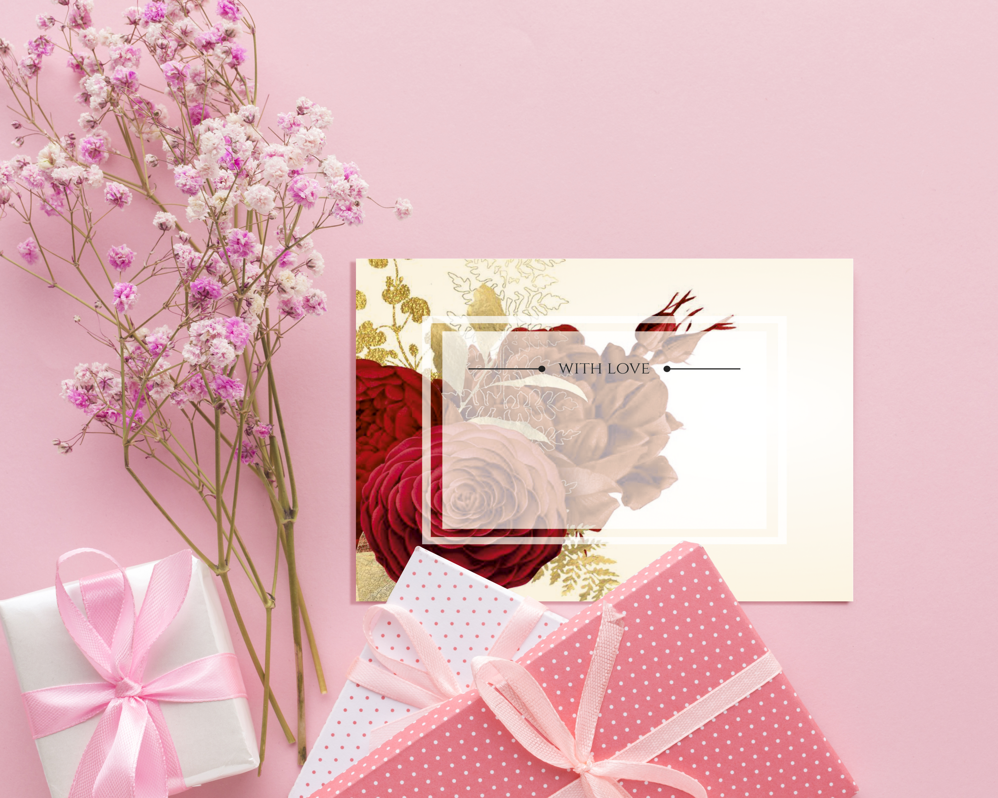 Gift Tag- Triple Rose