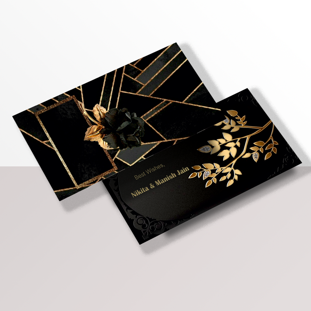 Money Envelope for Gifting Black Satin