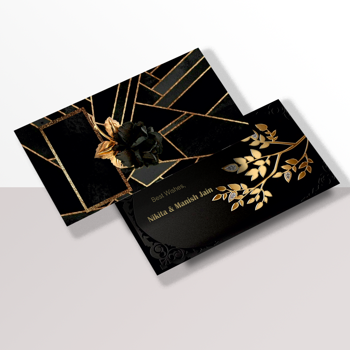 Money Envelope for Gifting Black Satin