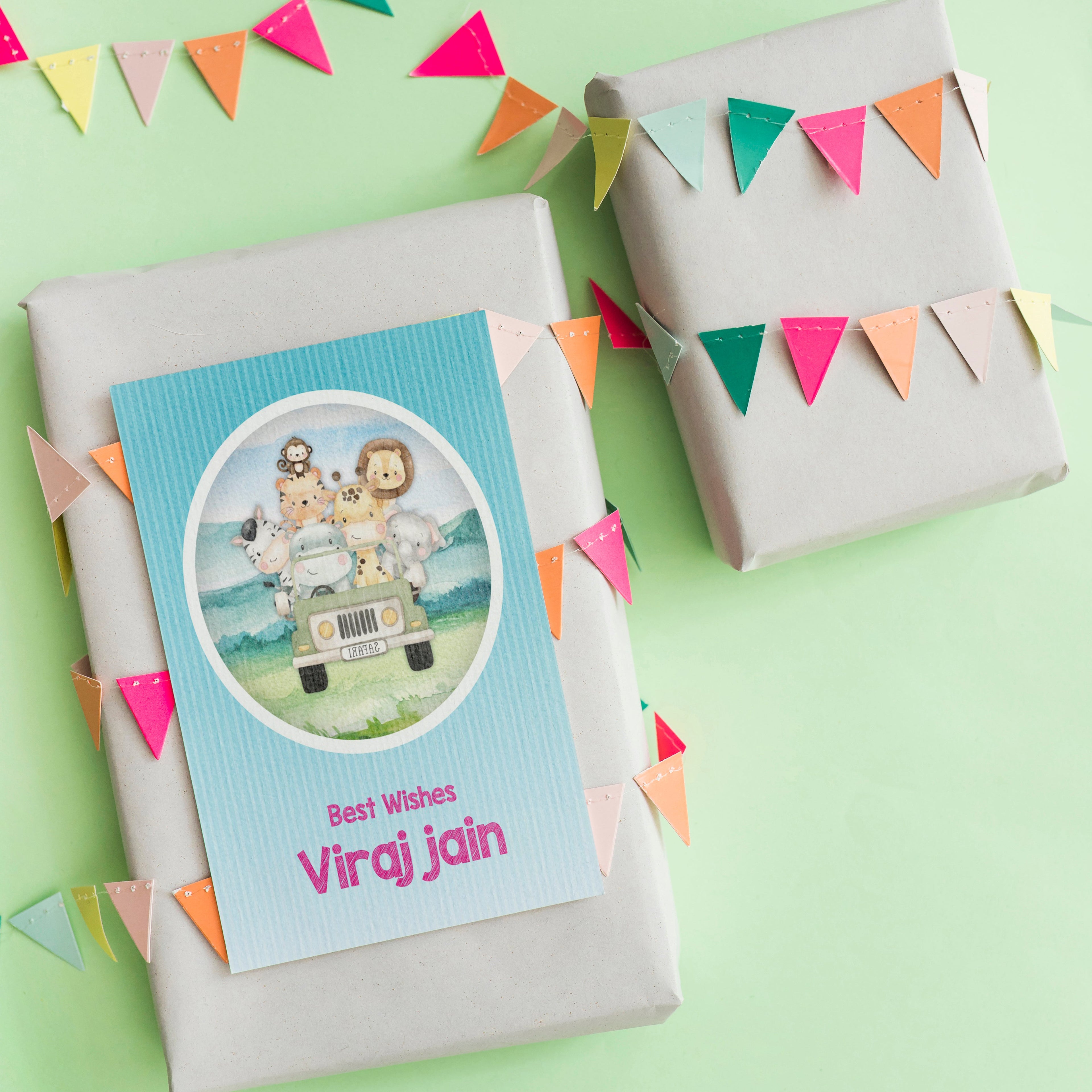 Kids Birthday Gift Tag-Car Cartoon