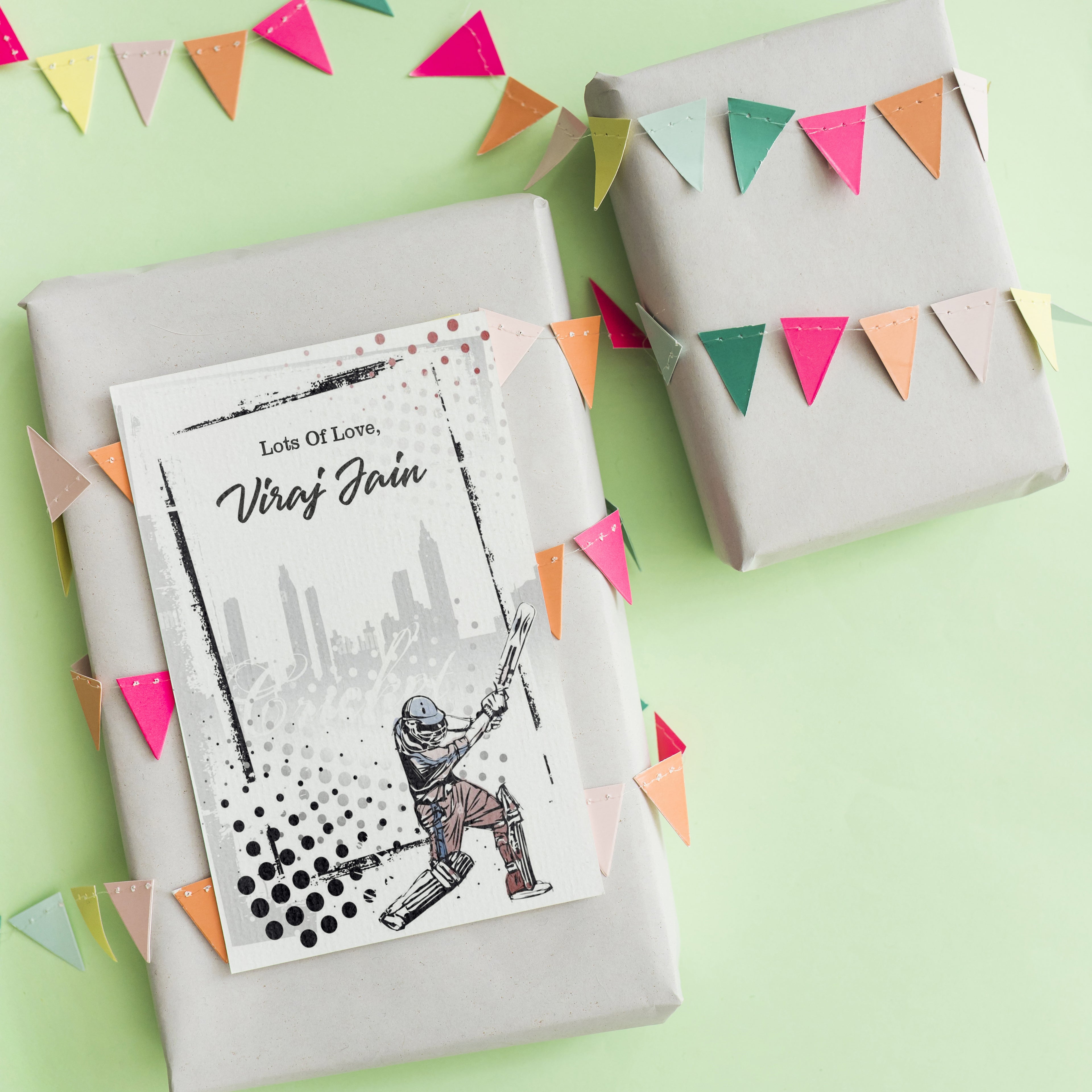 Personalised Gift Tag- Cricket Theme