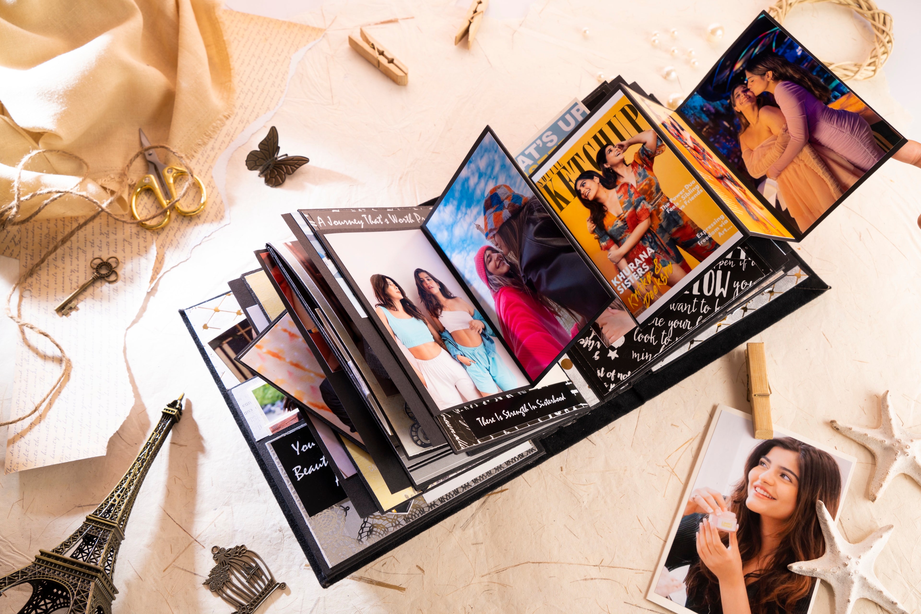 Personalised memory book for daughter - Timeless Black