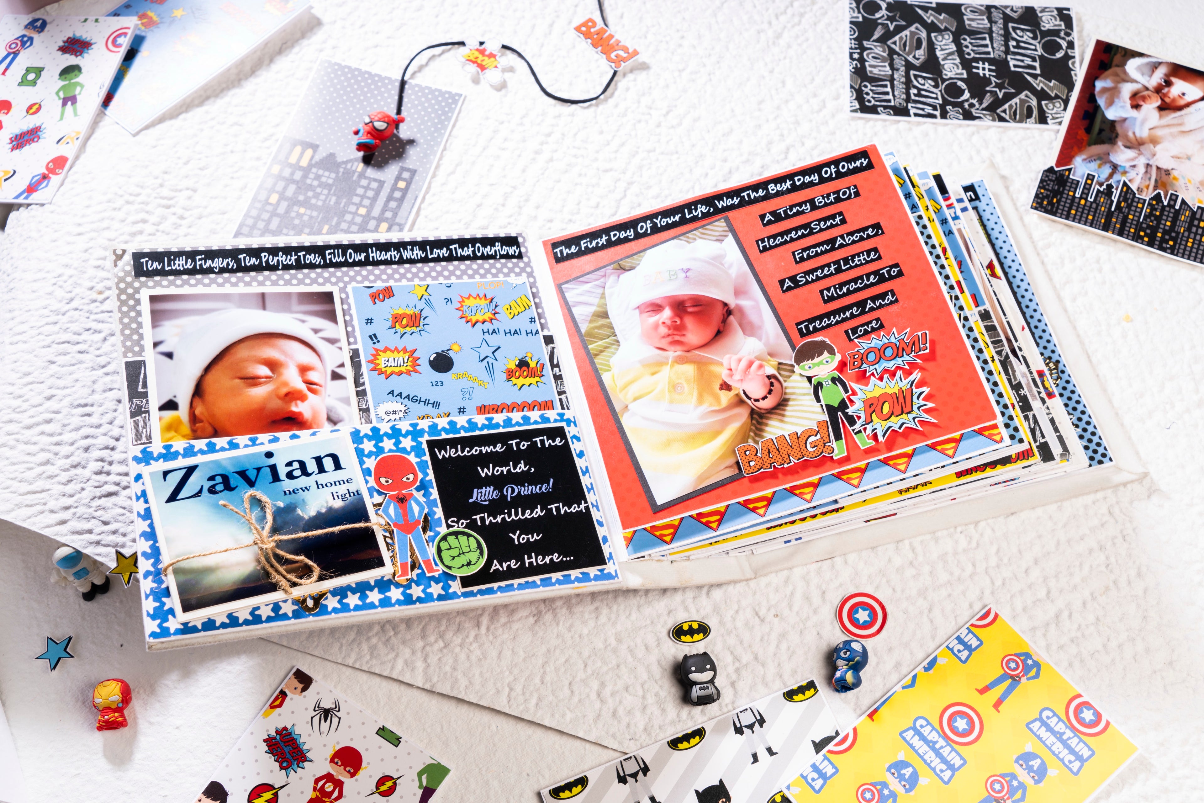 Custom Photo Album- Superhero Theme