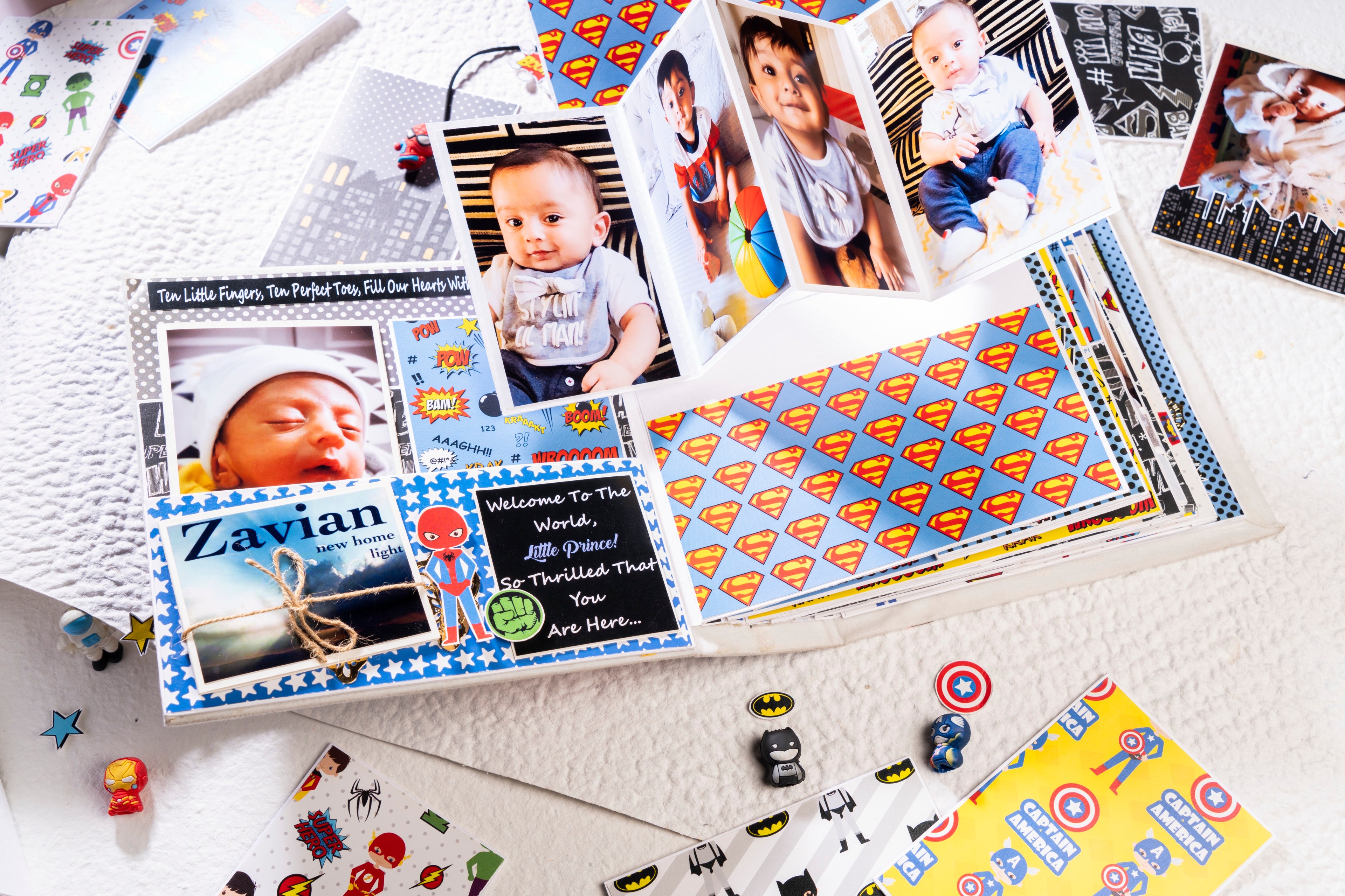 Custom Photo Album- Superhero Theme