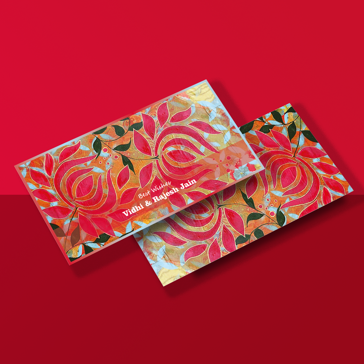 Wedding Money Envelope Handpainted Lotus