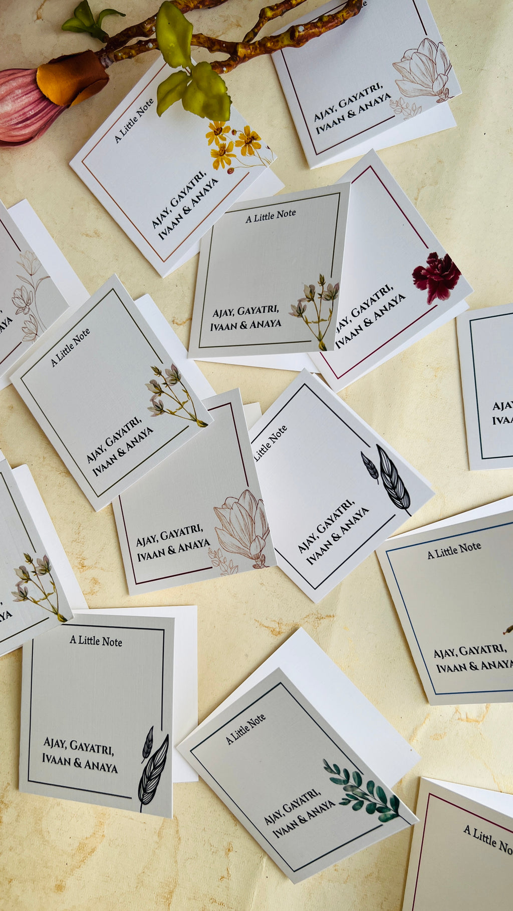 Folding Notecards Assorted Set of Notecards