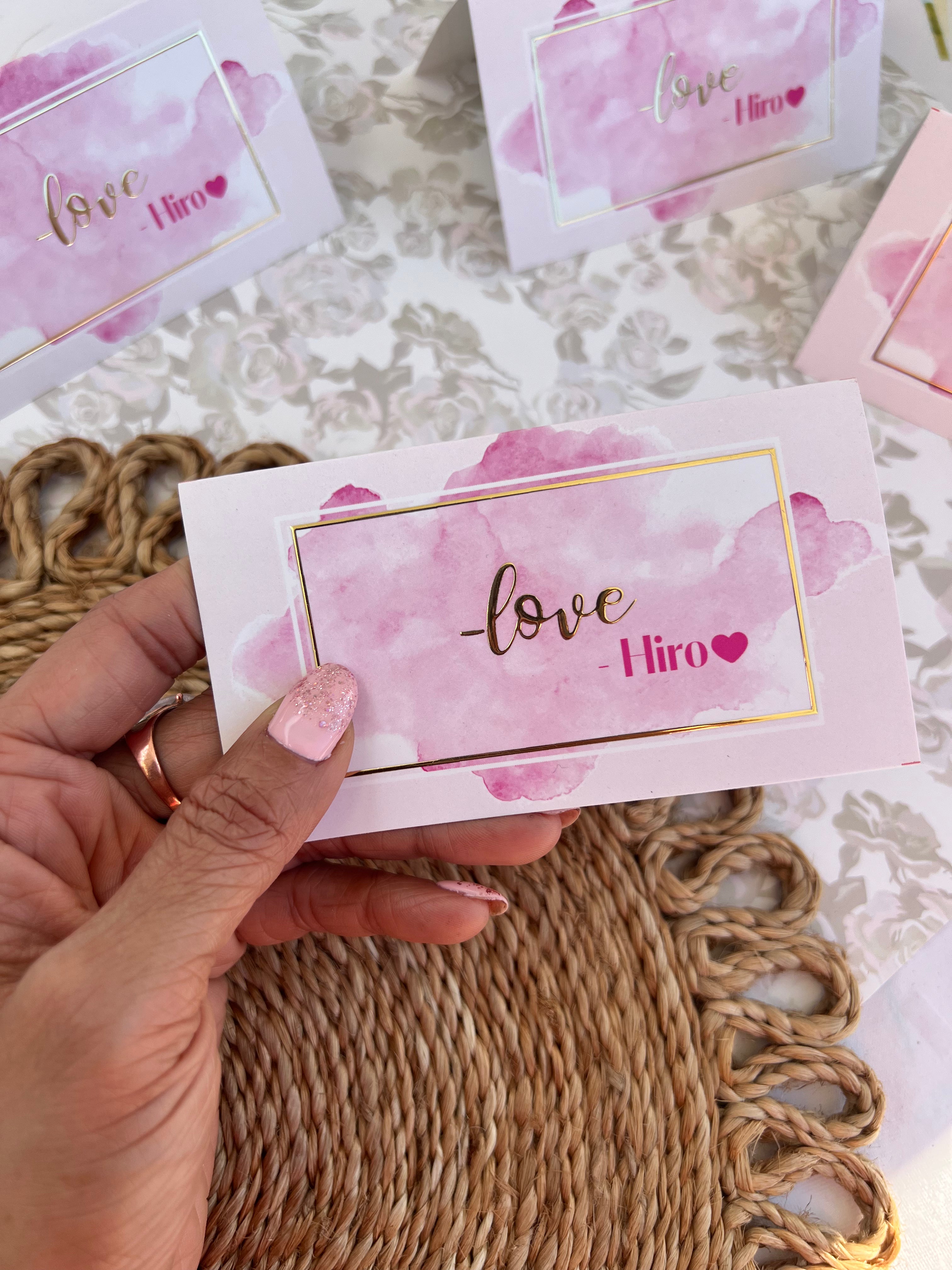 Folding Notecards Love
