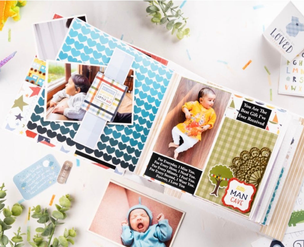 Photo Album Baby Boy- Red Transport Theme