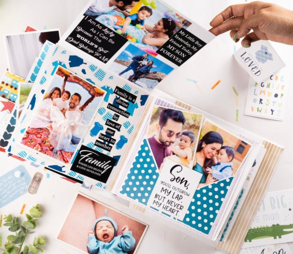 Photo Album Baby Boy- Red Transport Theme