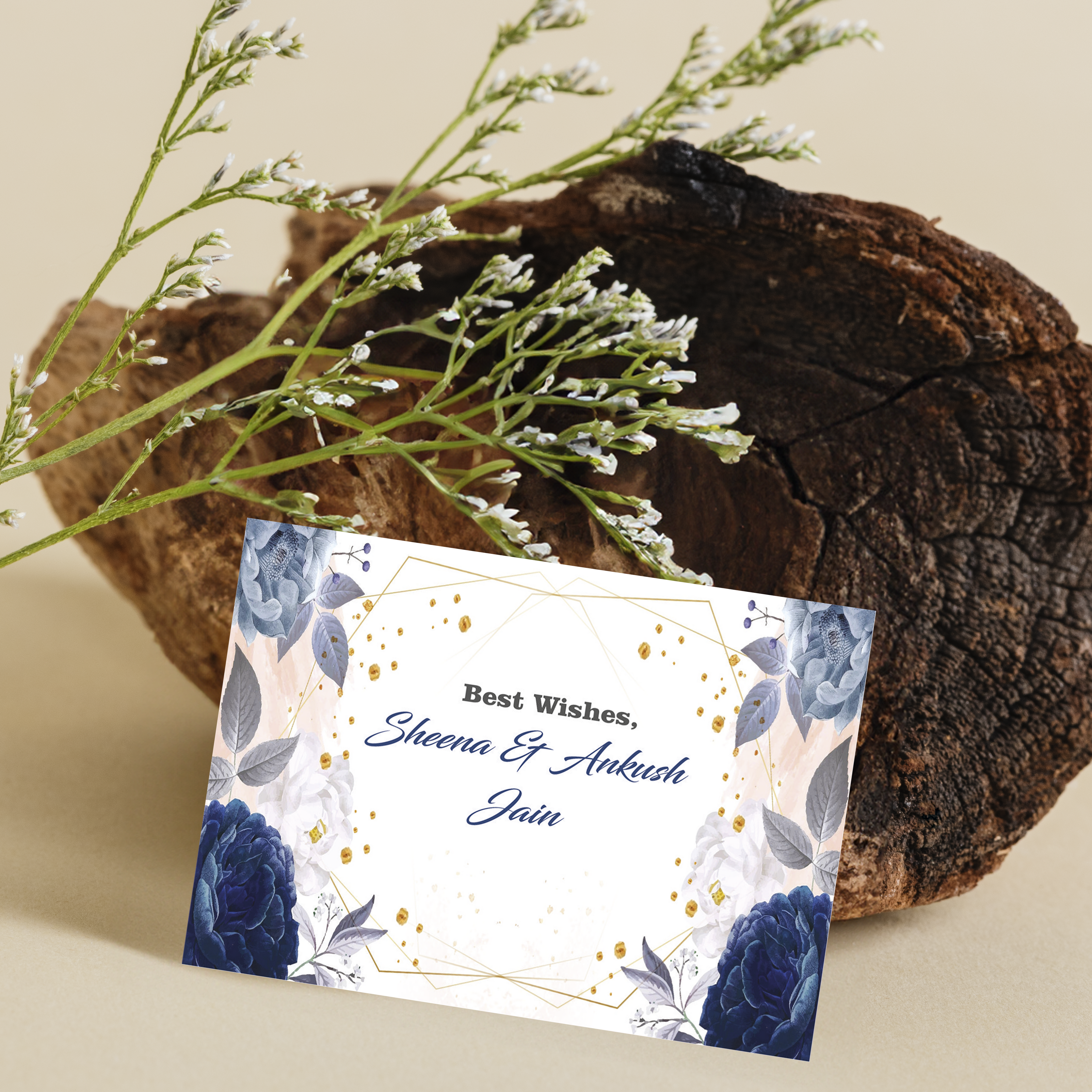 Luxury Name card-Ivory Silk