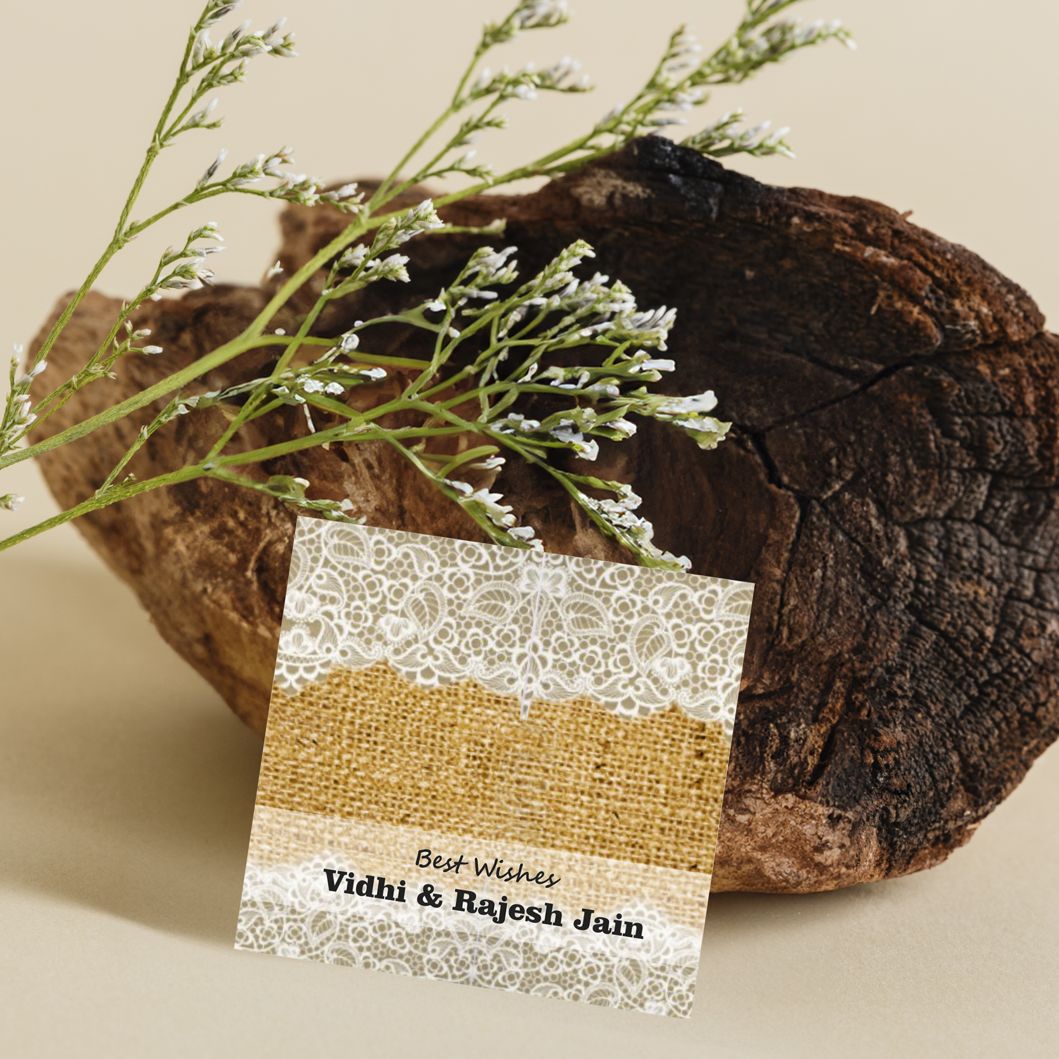 Luxury Name Tags- Jute