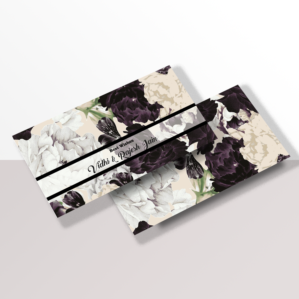 Personalised Money Envelope Midnight Bloom