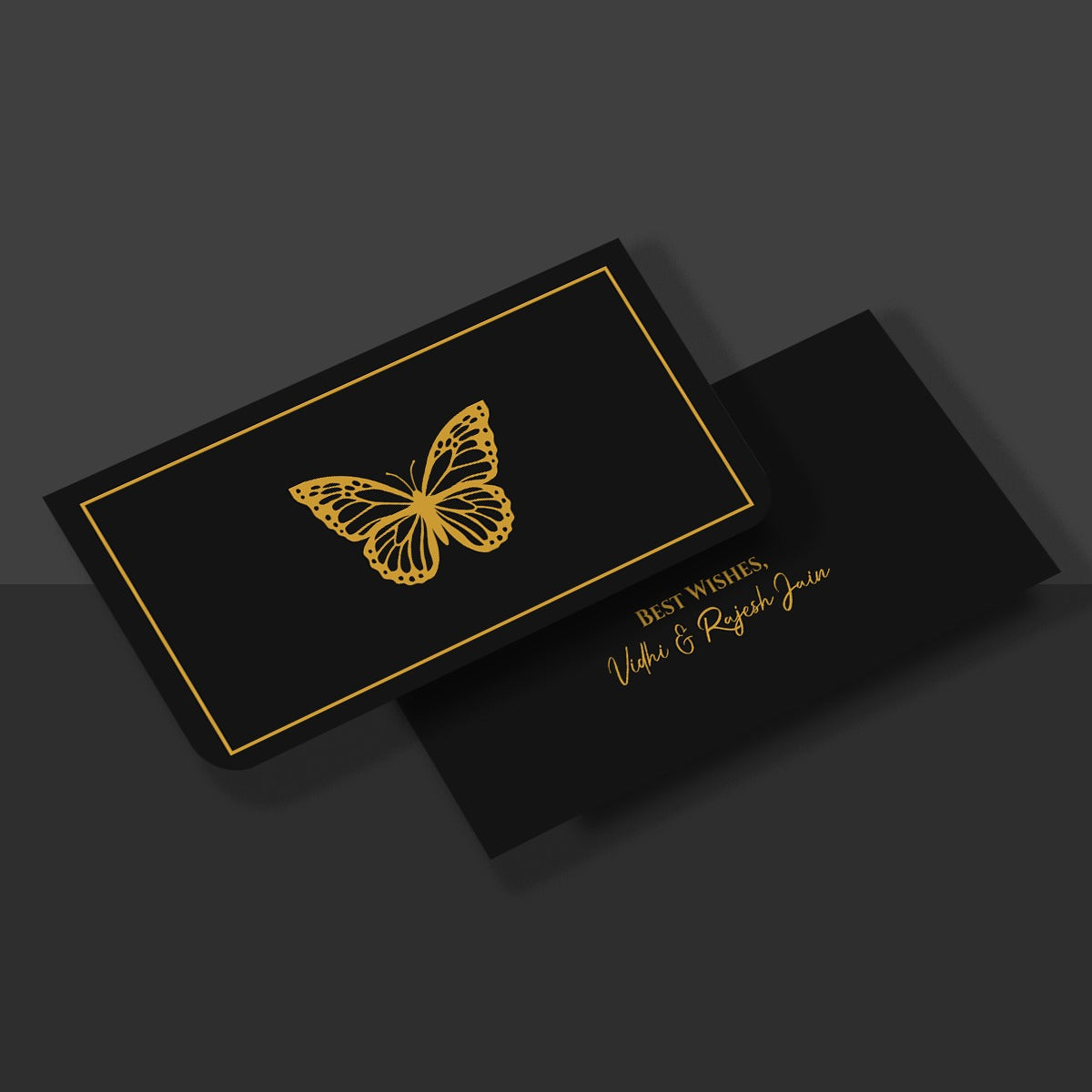 Premium Gold Foil Money Envelope Butterfly