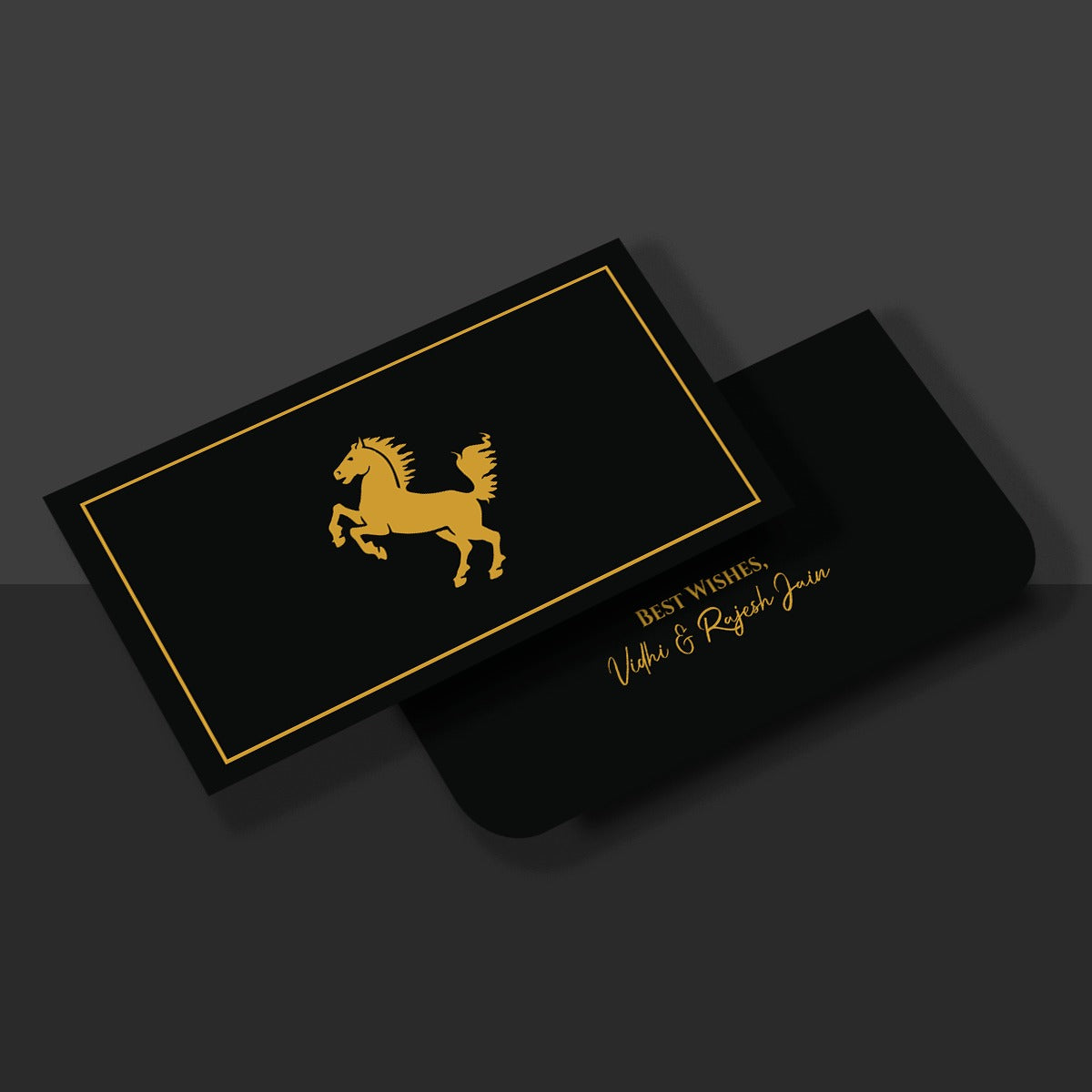 Personalised Gold Foil Money Envelope Horse