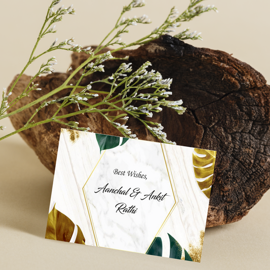 Custom Name Tag - Palm Marble
