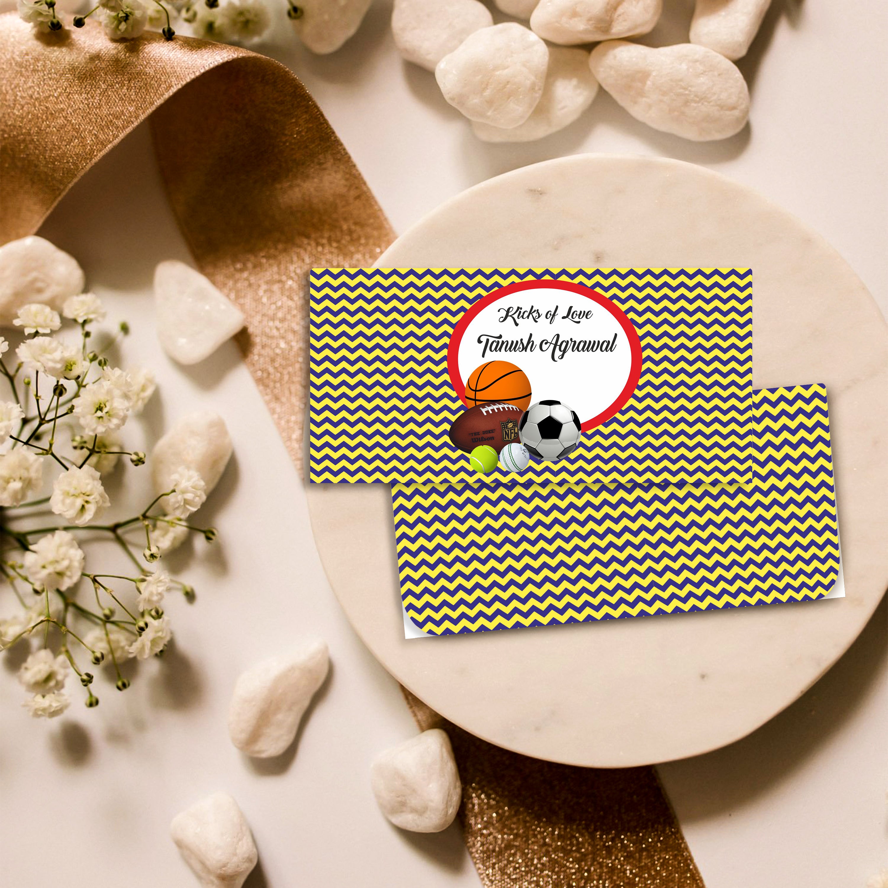 Personalised Kids Money Envelope Sports