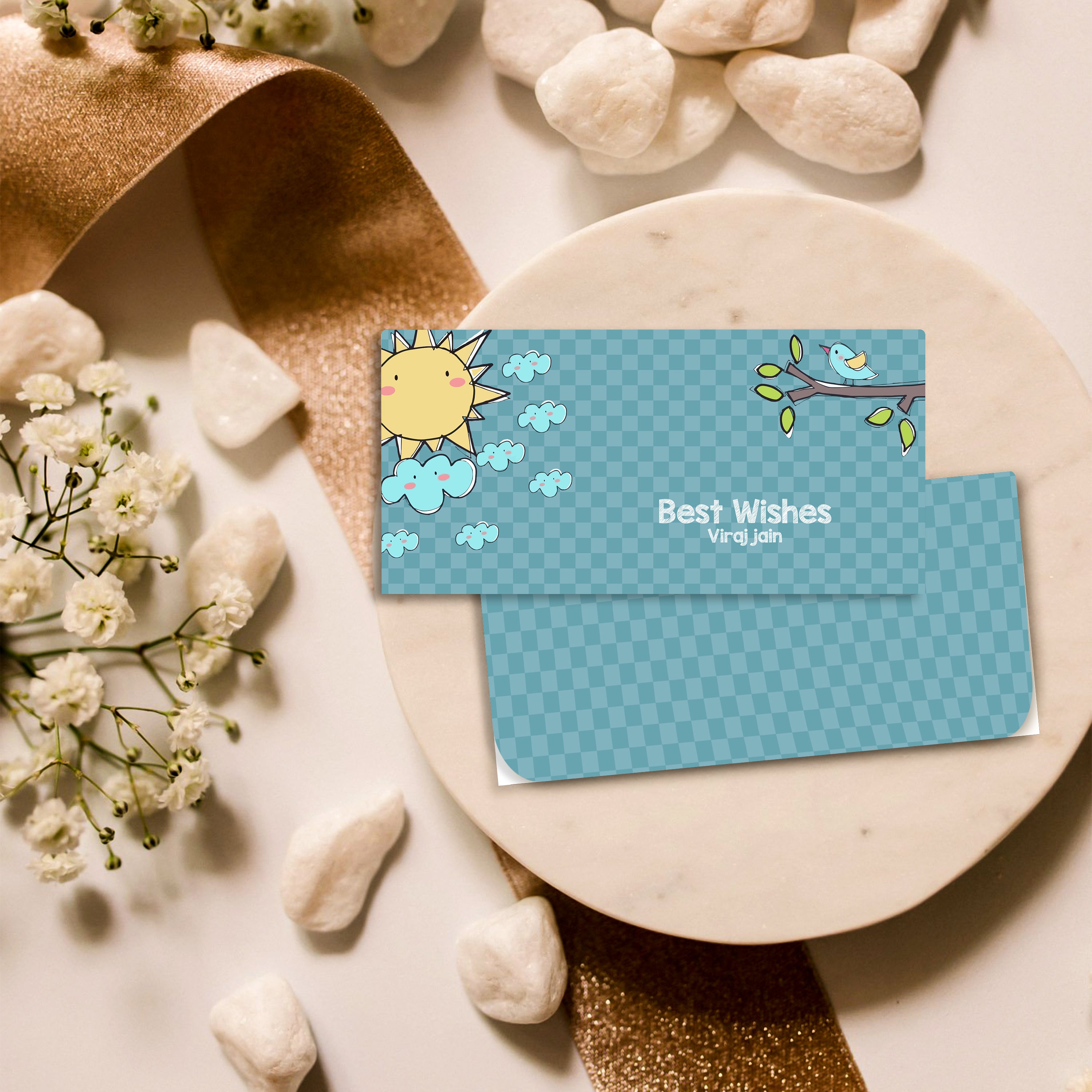 Customised Kids Money Envelope Sunbird