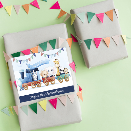 Train Theme Gift Tag for Kids