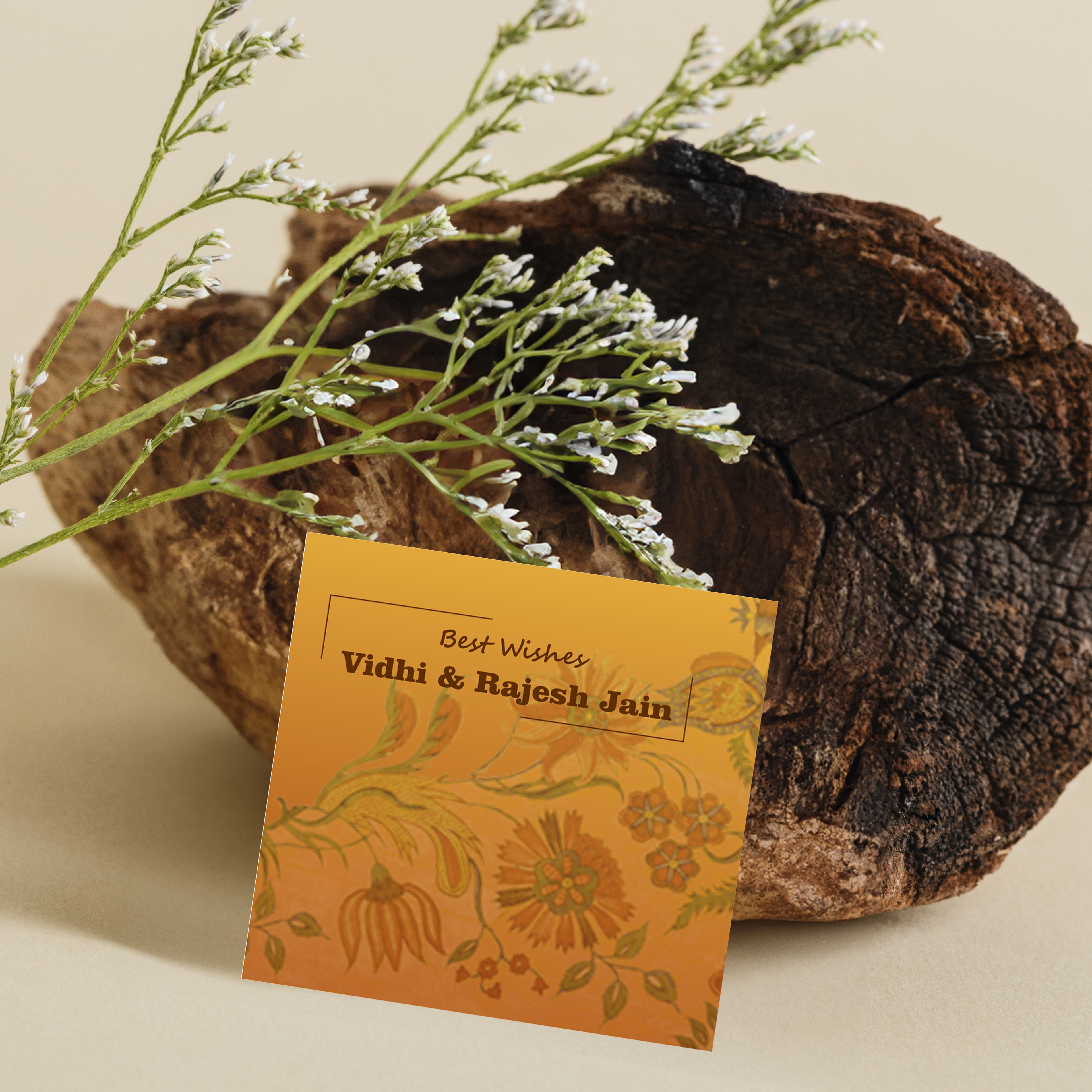 Personalised Gift Tag-Yellow Blossom