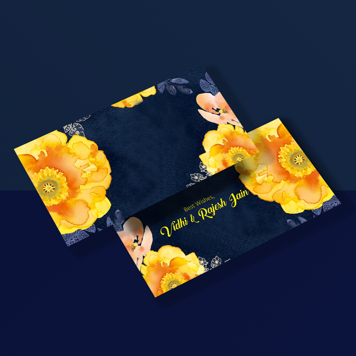 Personalised Money Envelope Yellow Flowers