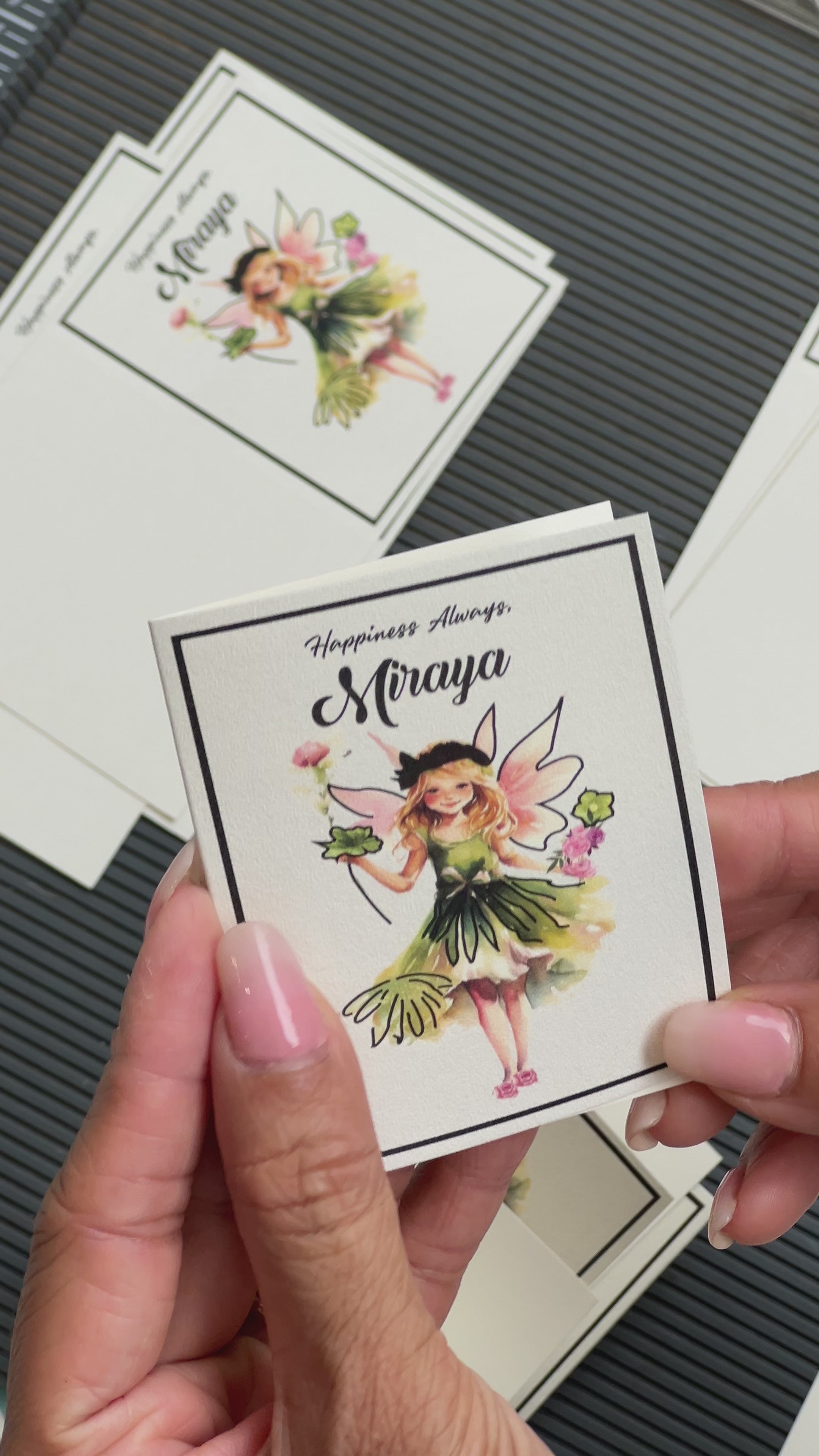 Folding Notecards Fairy Tags