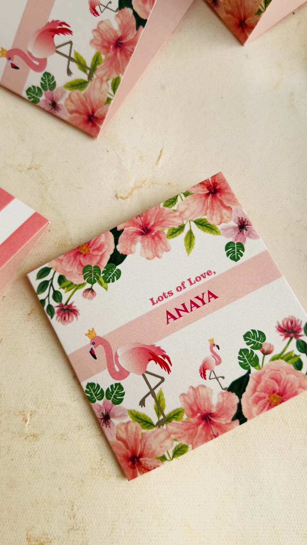 Folding Notecards Flamingo