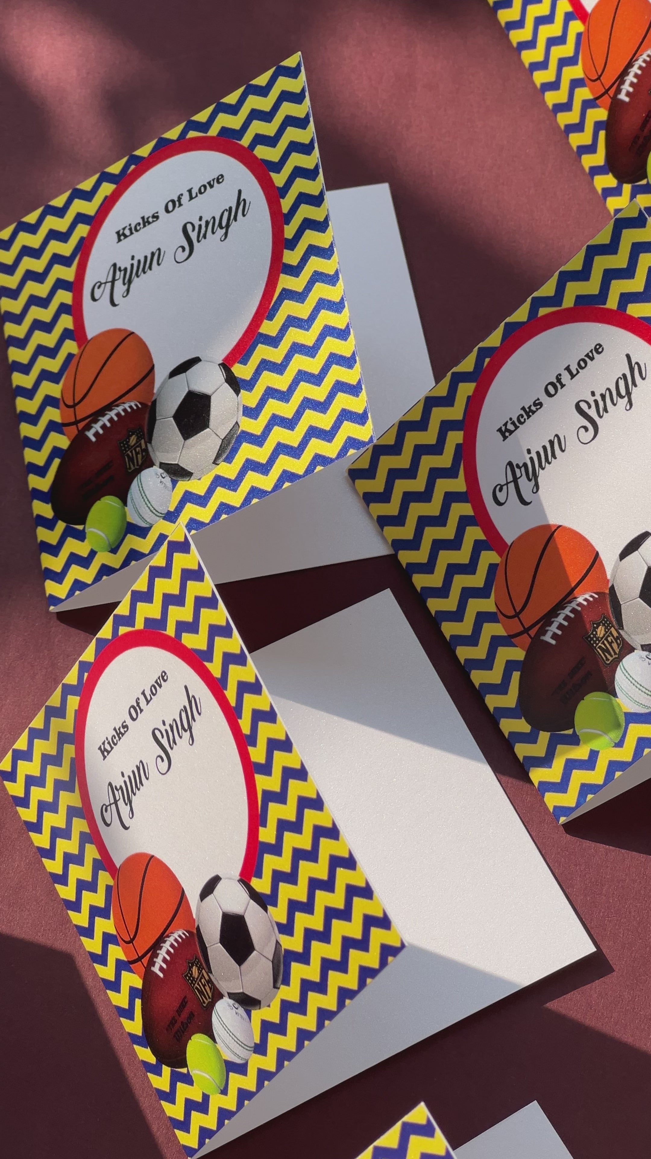 Folding Notecards Soccer