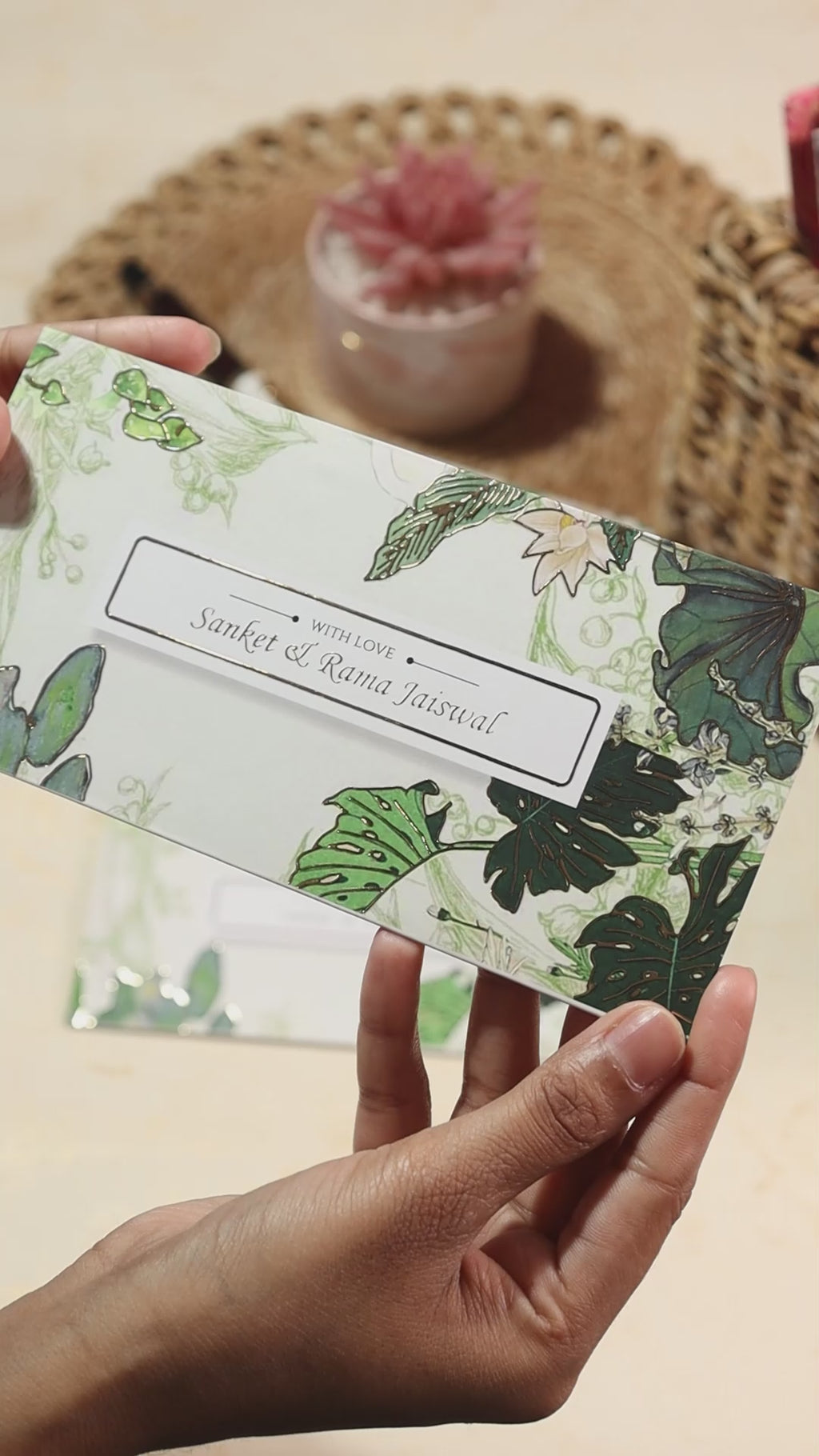 Personalised Money Envelope Tropical