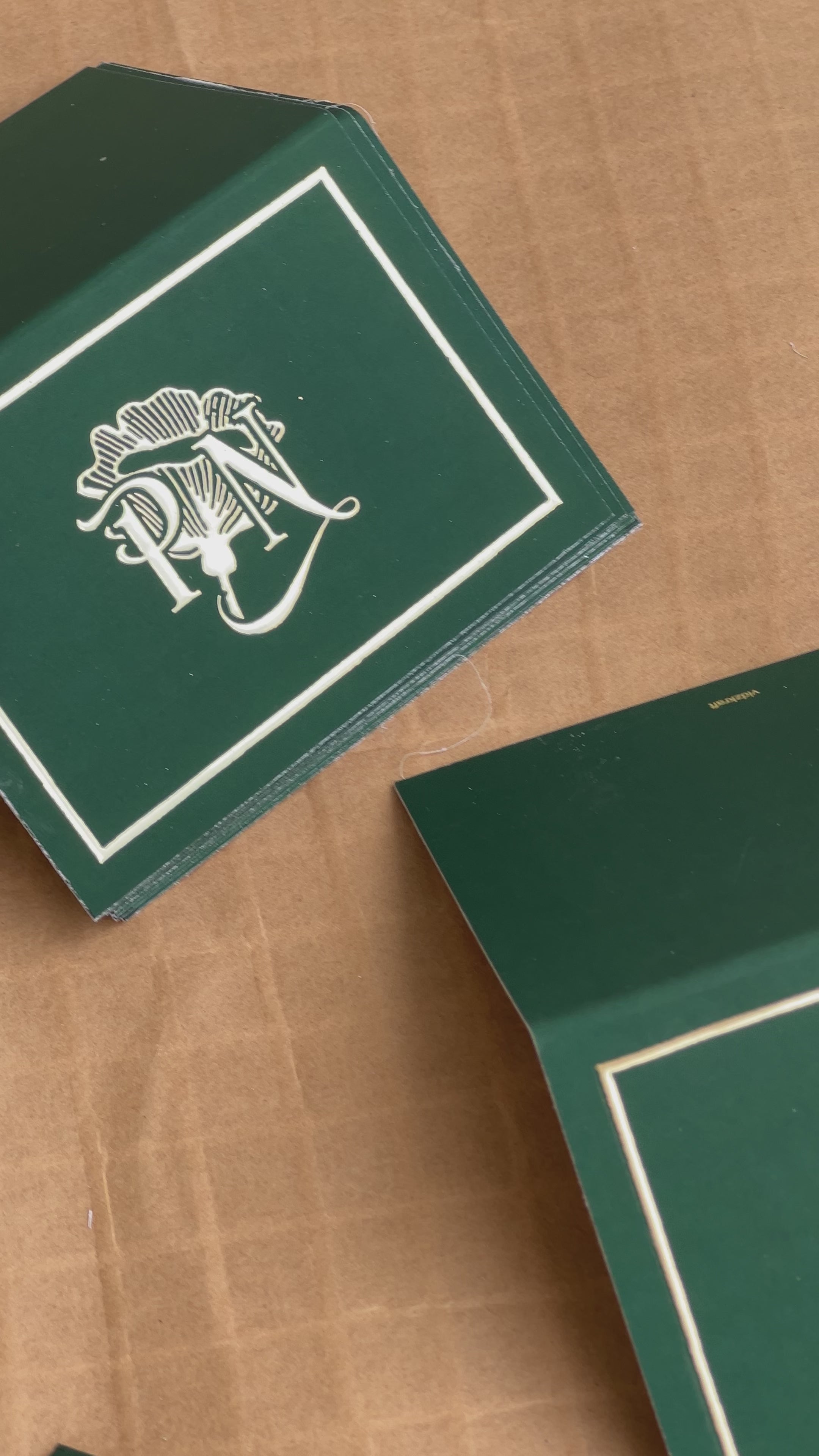 Folding Cards Royal Green