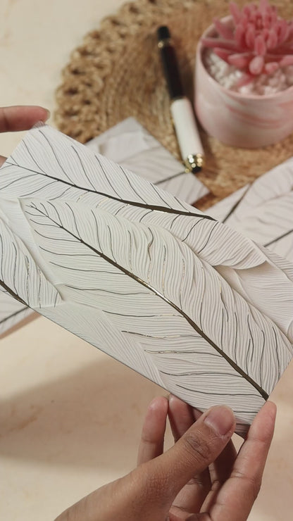 Gold & White Leaf