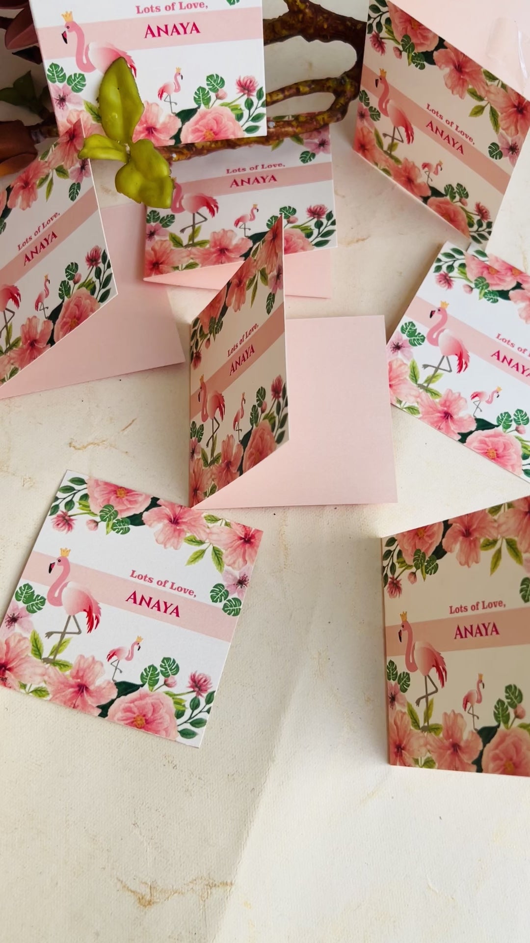 Folding Notecards Flamingo