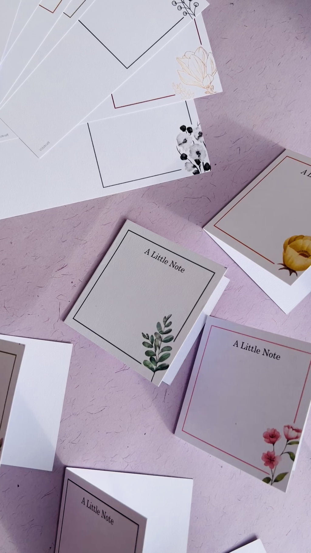 Folding Notecards Assorted Set of Notecards