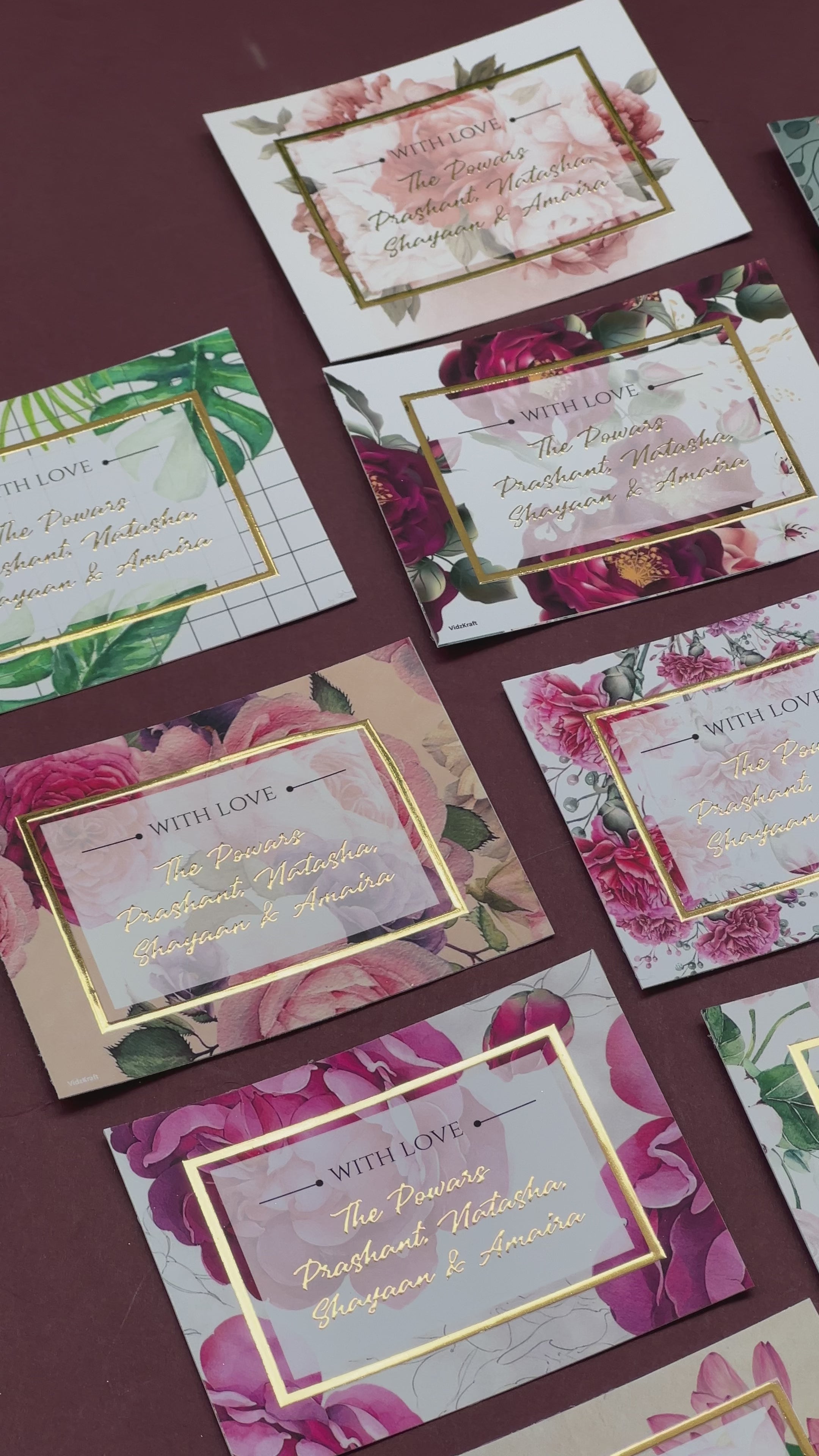 Assorted Set Of Gold Foil Tags