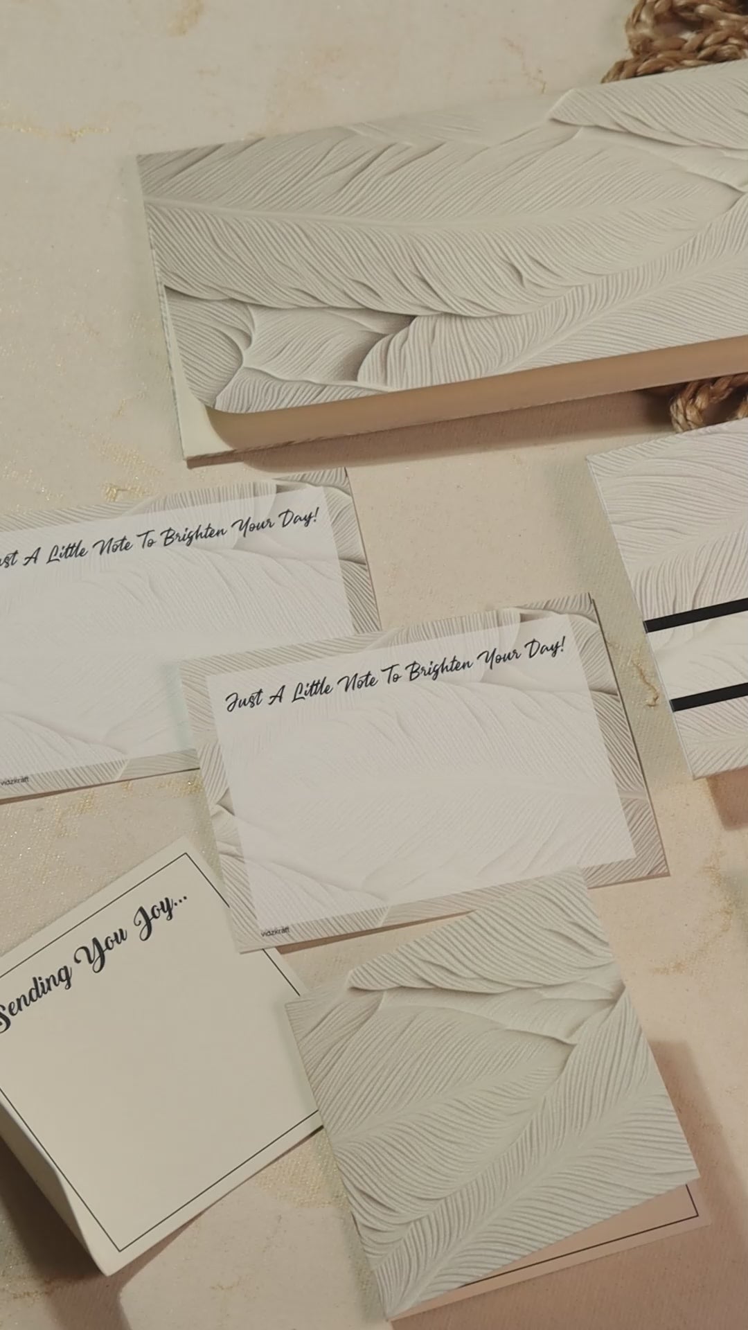 Money Gift Envelope Gold & White Leaf