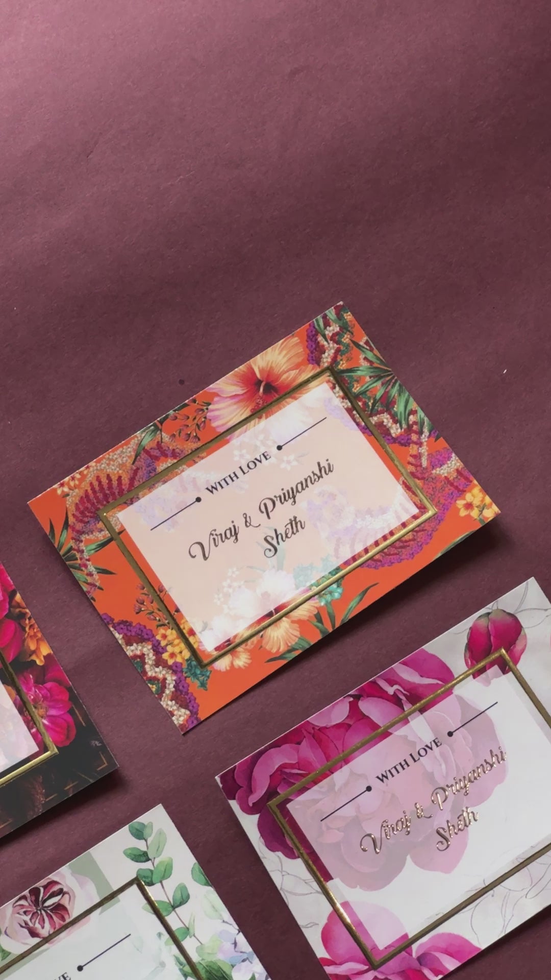 Assorted Set Of Gold Foil Tags